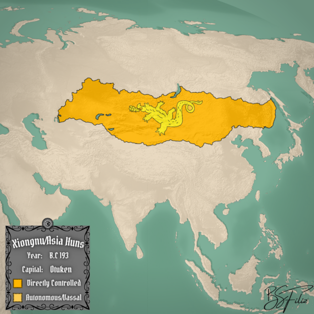 Hun İmparatorluğu Haritası